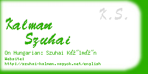 kalman szuhai business card